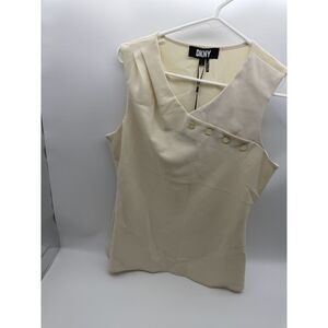 DKNY Ivory   Sleeveless Top size med